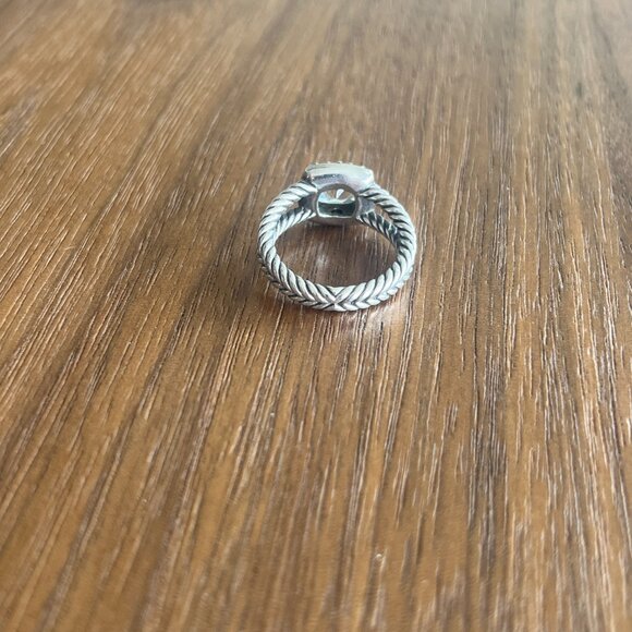 David Yurman Prasiolite Diamond and 925 Sterling Silver Ring - Picture 11 of 13